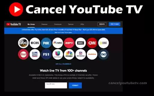 Cancel Youtube TV [Latest Update]  from Chrome web store to be run with OffiDocs Chromium online